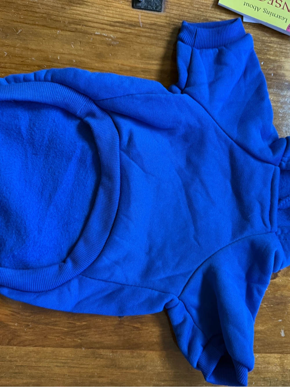 Blue 'I Give Free Kisses' Hooded Pet Shirt - Picture 2 of 7